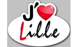 j'aime Lille - 15x11cm - Autocollant(sticker)