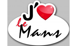 j'aime le Mans - 13x10cm - Autocollant(sticker)