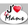 j'aime le Mans - 15x11cm - Autocollant(sticker)