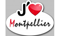 j'aime Montpellier - 13x10cm - Autocollant(sticker)
