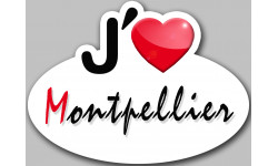 j'aime Montpellier - 15x11cm - Autocollant(sticker)