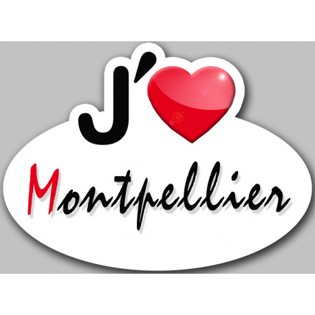 j'aime Montpellier - 13x10cm - Autocollant(sticker)