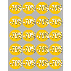 Soldes remise 70% (20 fois 5cm)  - Autocollant(sticker)