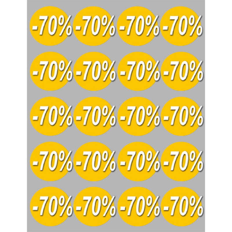 Soldes remise 70% (20 fois 5cm)  - Autocollant(sticker)