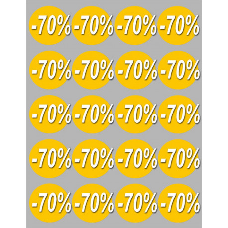 Autocollant (sticker):  Ronds 70% 4