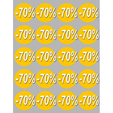 Soldes remise 70% (20 fois 5cm)  - Autocollant(sticker)
