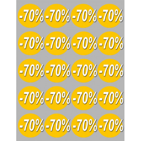 Autocollant (sticker):  Ronds 70% 4