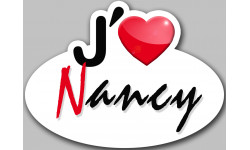 j'aime Nancy - 15x11cm - Autocollant(sticker)