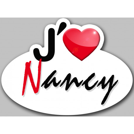 j'aime Nancy - 15x11cm - Autocollant(sticker)