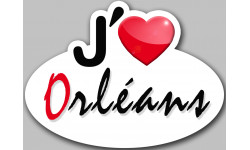 j'aime Orléans - 15x11cm - Autocollant(sticker)