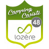 blason camping cariste Lozère 48 - 10x7.5cm - Autocollant(sticker)