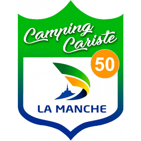 blason camping cariste Manche 50 - 10x7.5cm - Autocollant(sticker)