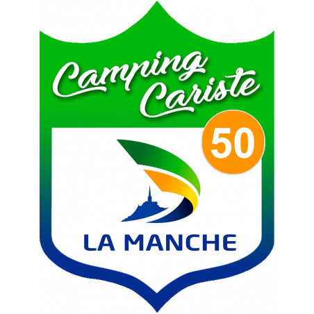 blason camping cariste Manche 50 - 10x7.5cm - Autocollant(sticker)