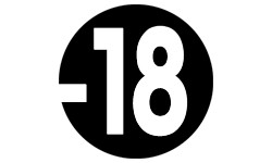 interdit moins 18 ans noir - 10cm - Autocollant(sticker)