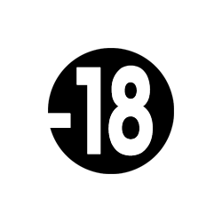 interdit moins 18 ans noir - 20cm - Sticker/autocollant