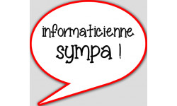 informaticienne sympa - 15x13.5cm - Autocollant(sticker)