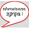 informaticienne sympa - 15x13.5cm - Autocollant(sticker)