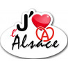 j'aime l'Alsace - 15x11cm - Autocollant(sticker)