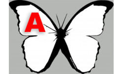 Autocollant (sticker): effet papillon A