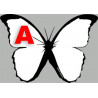 Autocollant (sticker): effet papillon A
