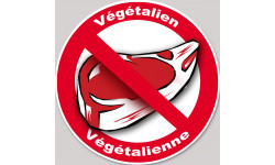 végétalien et végétalienne steack - 5cm - Autocollant(sticker)