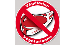 végétarien et végétarienne steack - 20cm - Autocollant(sticker)