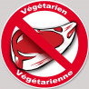 végétarien et végétarienne steack - 20cm - Autocollant(sticker)