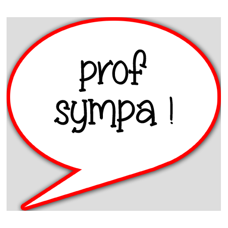 prof sympa - 10x9cm - Autocollant(sticker)