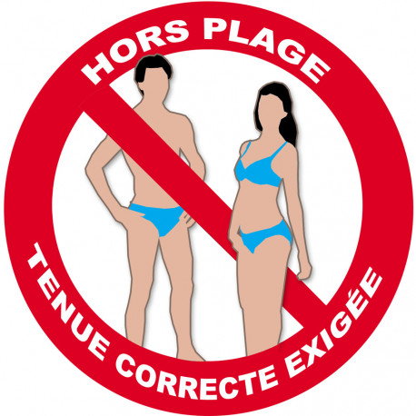 tenue correcte exigée - 5cm - Autocollant(sticker)