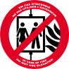 En cas d'incendie ne pas utiliser l'ascenceur - 10cm - Autocollant(sticker)