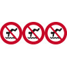 Interdit de plonger (3 fois 10cm) - Sticker/autocollant