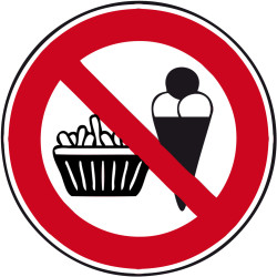 interdit de manger - 15cm - Sticker/autocollant