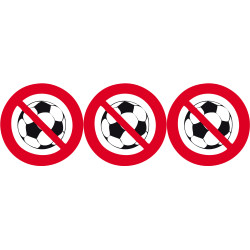 Ballon interdit (3 fois 10cm) - Sticker/autocollant