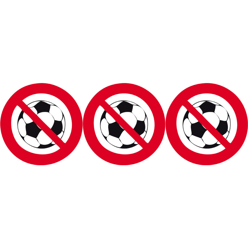 Ballon interdit (3 fois 10cm) - Sticker/autocollant