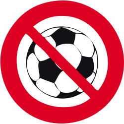Ballon interdit - 10cm - Sticker/autocollant