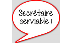 Secrétaire serviable - 10x9cm - Autocollant(sticker)