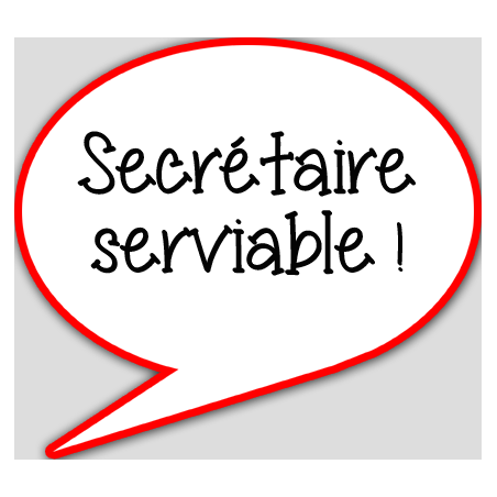 Secrétaire serviable - 10x9cm - Autocollant(sticker)