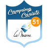 campingcariste La Marne 51 - 10x7,5cm - Autocollant(sticker)