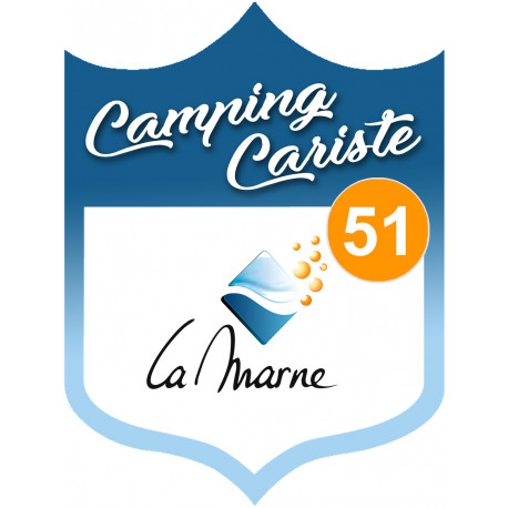 blason camping cariste La Marne 51 - 15x11,2cm - Autocollant(sticker)