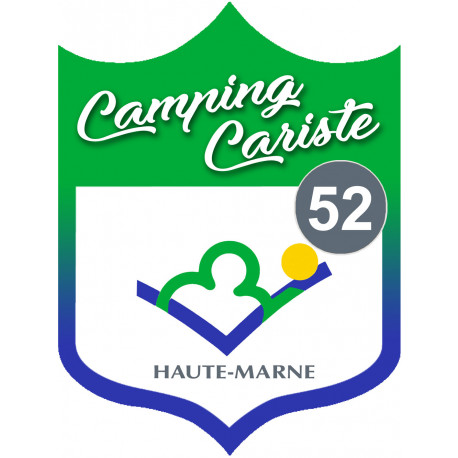 campingcariste Haute Marne 52 - 20x15cm - Autocollant(sticker)