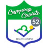 blason camping cariste Haute Marne 52 - 20x15cm - Autocollant(sticker)
