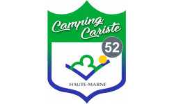 blason camping cariste Haute Marne 52 - 10x7.5cm - Autocollant(sticker)
