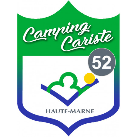 campingcariste Haute Marne 52 - 10x7.5cm - Autocollant(sticker)