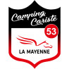 blason camping cariste Mayenne 53 - 20x15cm - Autocollant(sticker)