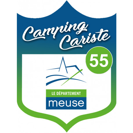 blason camping cariste Meuse 55 - 20x15cm - Autocollant(sticker)