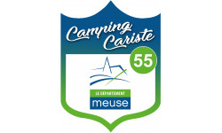 blason camping cariste Meuse 55 - 15x11.2cm - Autocollant(sticker)