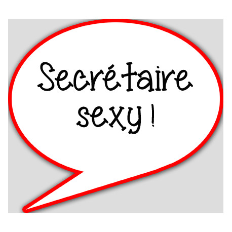 Secrétaire sexy - 15x13.5cm - Autocollant(sticker)