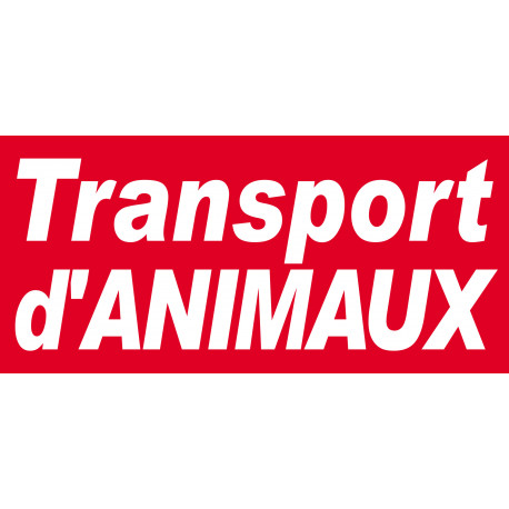 Transport d'animaux - 30x14cm - Autocollant(sticker)