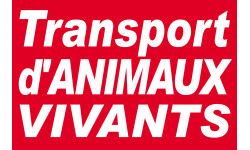 Transport d'animaux vivants - 30x20cm - Autocollant(sticker)