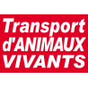 Transport d'animaux vivants - 30x20cm - Autocollant(sticker)